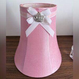 Pink Crown Embellished Lampshade